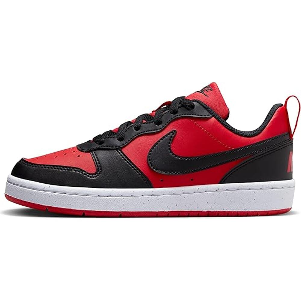 NWT Nike Unisex Court Borough Low Recraft Shoes,Red/Black/White,6.5 Big Kid - Picture 2 of 7